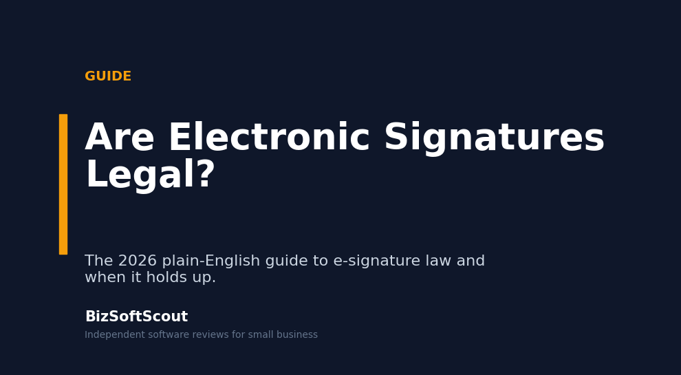 Are electronic signatures legal? 2026 guide — BizSoftScout