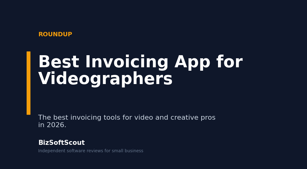 Best invoicing app for videographers 2026 — BizSoftScout