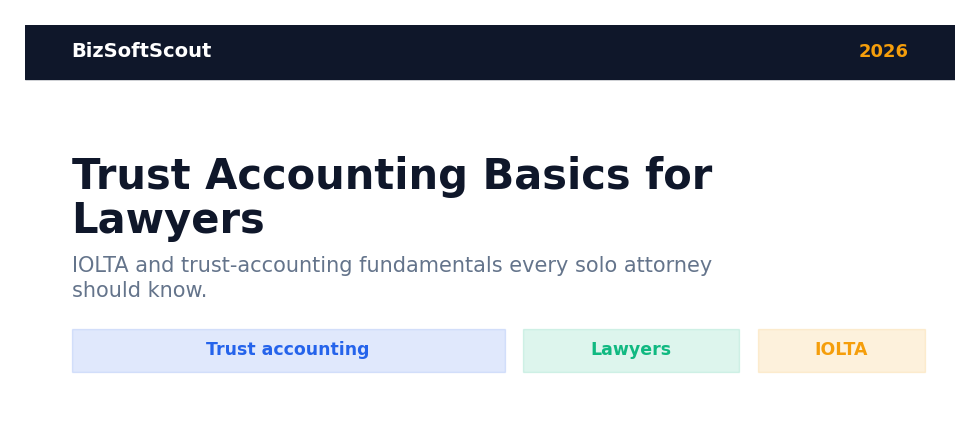 Trust accounting basics for lawyers — key points (BizSoftScout)
